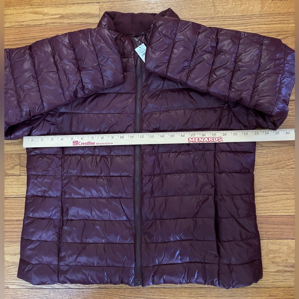 GAP ColdControl Puffer Jacket Women’s XL Maroon Water Resistant Quilted New - Picture 5 of 6